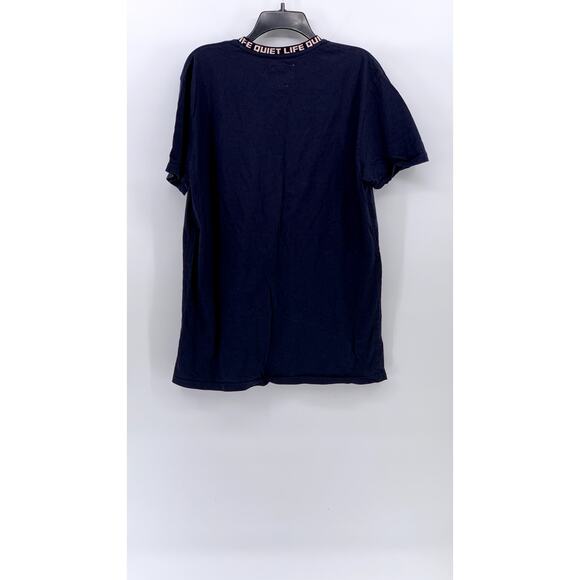 THE QUIET LIFE Men's Navy Logo Crewneck Short Sleeve Casual T-Shirt SZ L - Picture 2 of 10